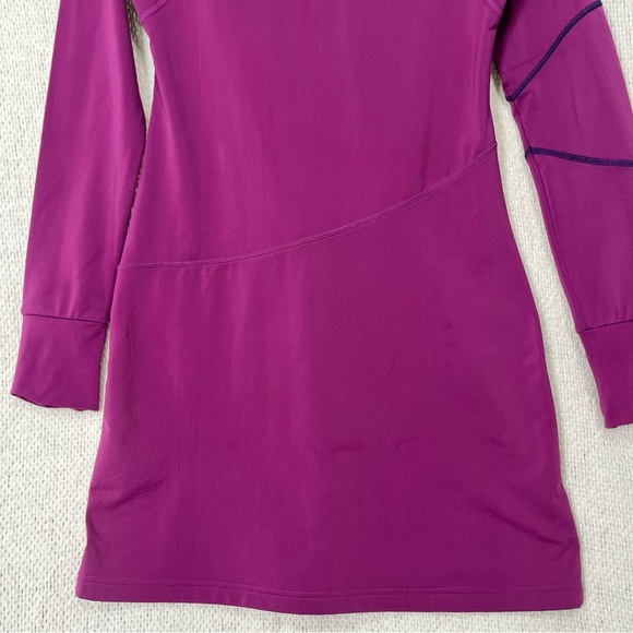Title Nine Hooded Regulator Dress S Purple Activewear Stretchy Quarter Zip Sport - Picture 14 of 16